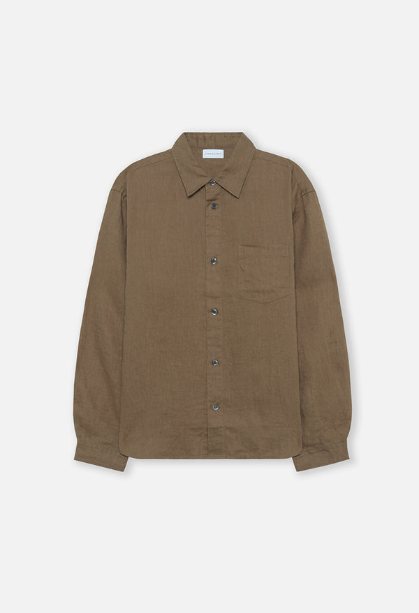 john elliott Linen Cloak Button Up Brown