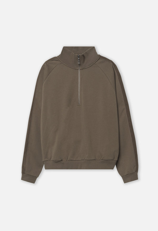John Elliott Munich Half Zip Mocha