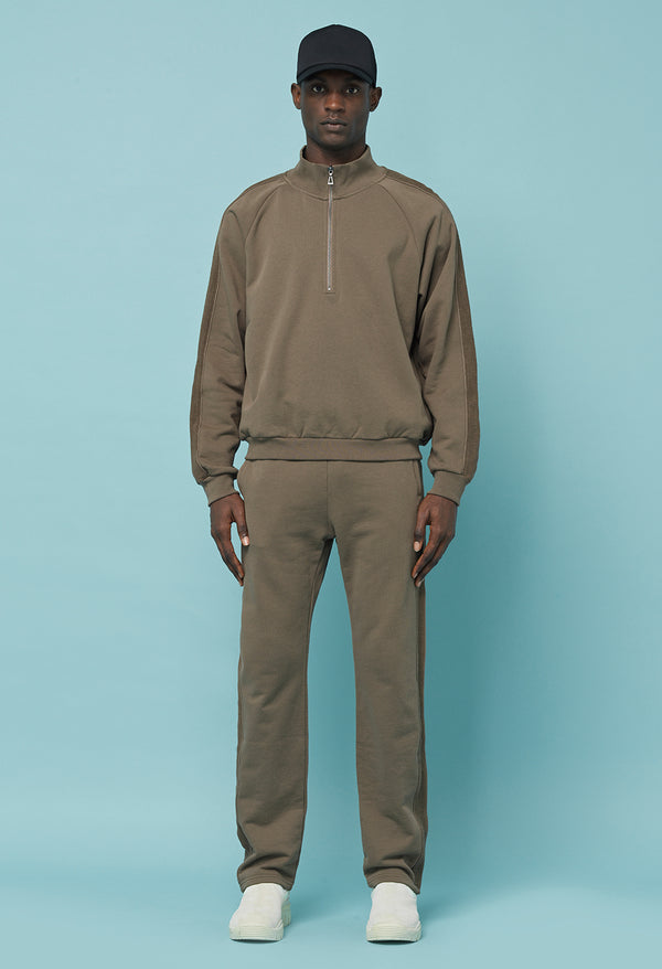 John Elliott Munich Half Zip Mocha