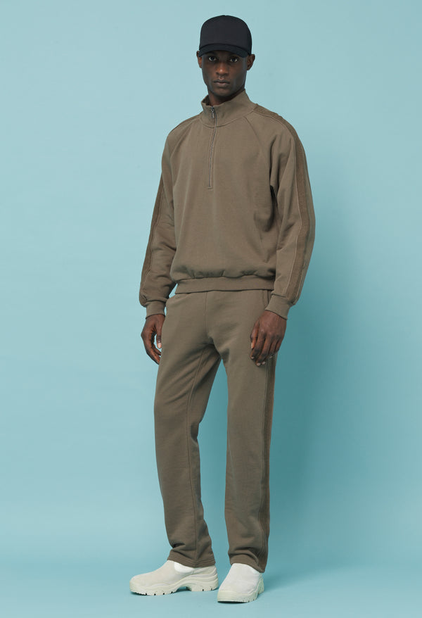 John Elliott Munich Half Zip Mocha
