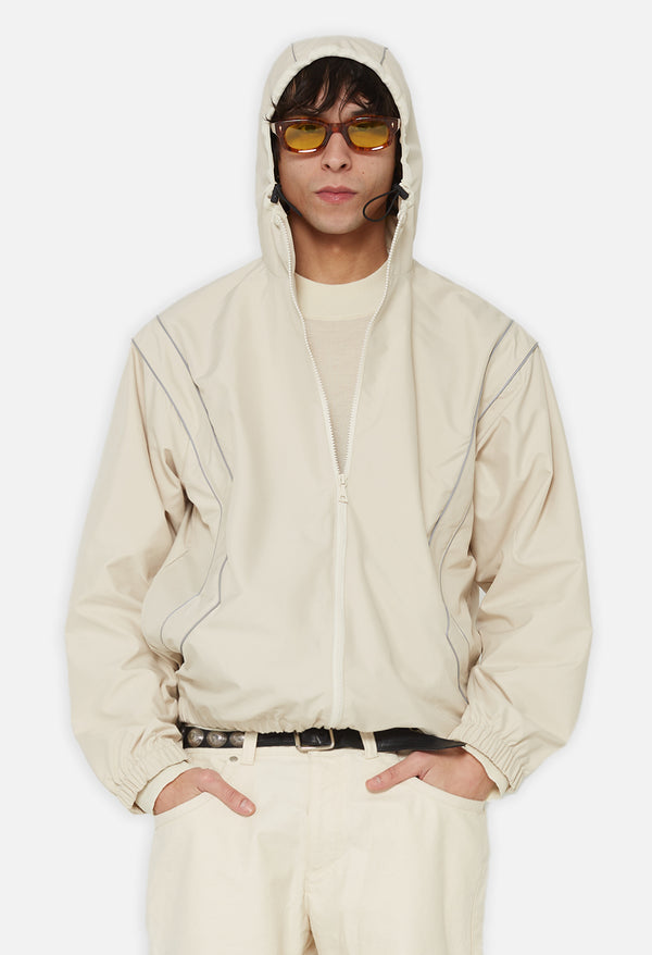 John Elliott Paneled Nylon Anorak Ivory