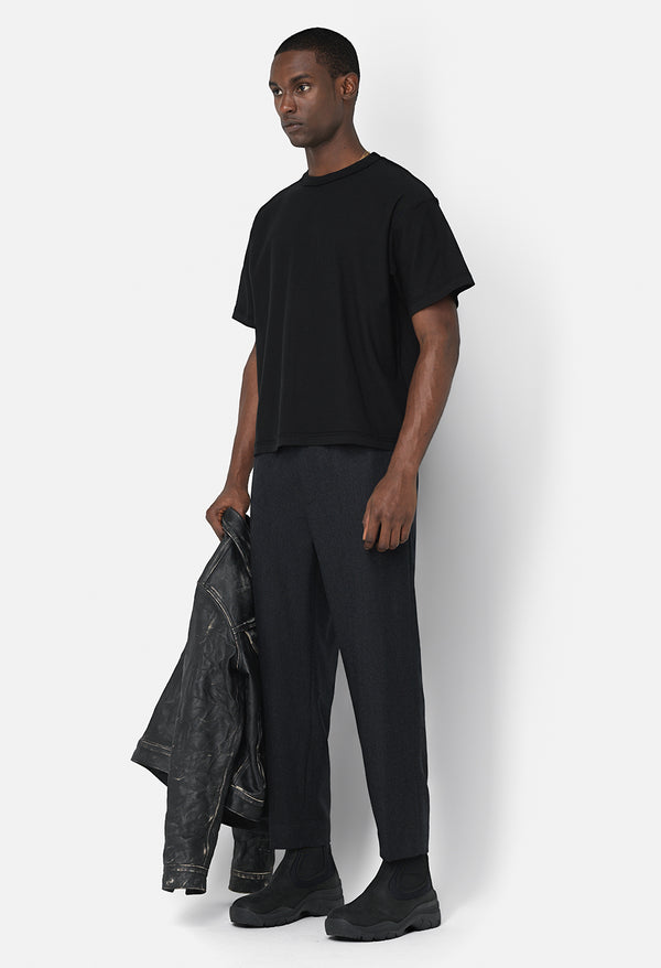 John Elliott Reversed Cropped Tee Black