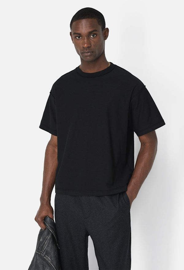 john elliott Reversed Cropped Tee Black