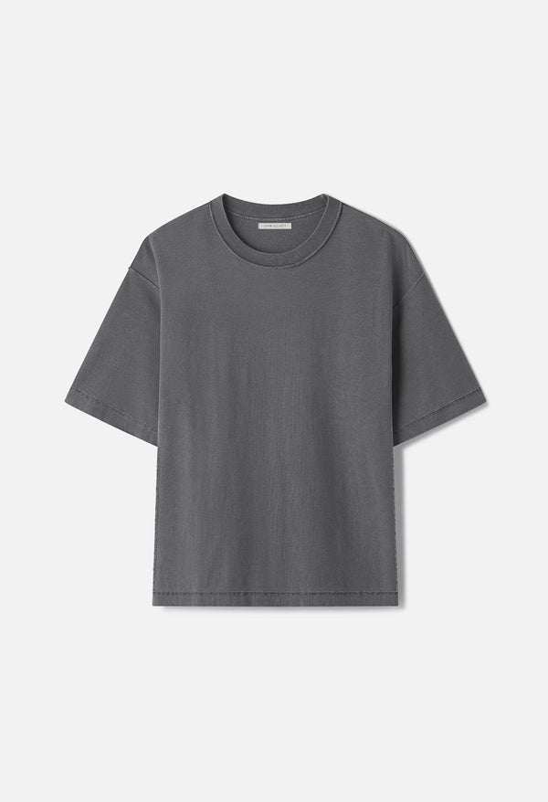 john elliott Reversed Cropped Tee Washed Black