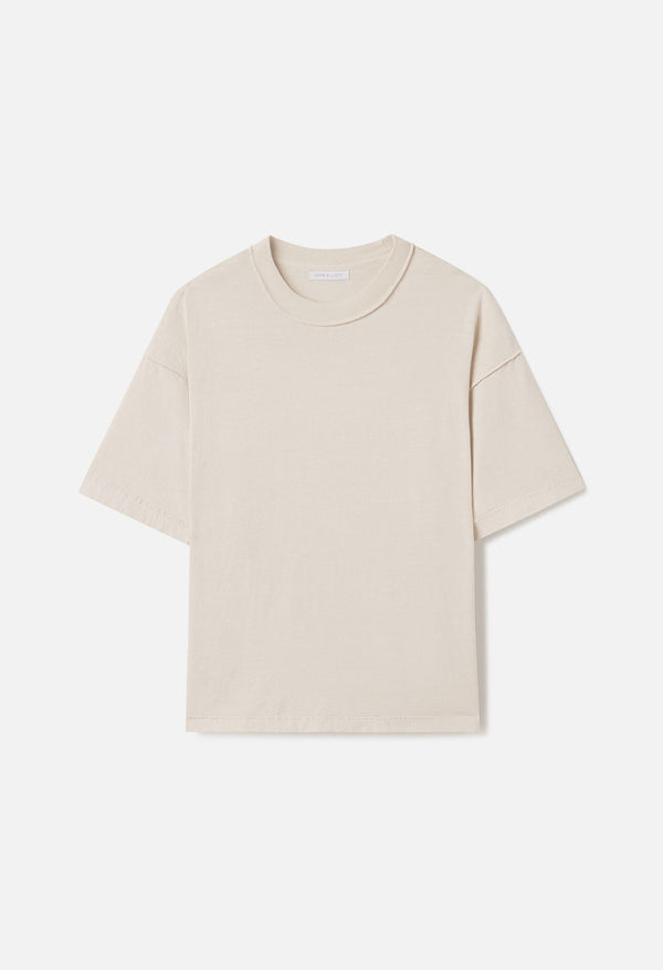John Elliott Reversed Cropped Tee Washed Dust