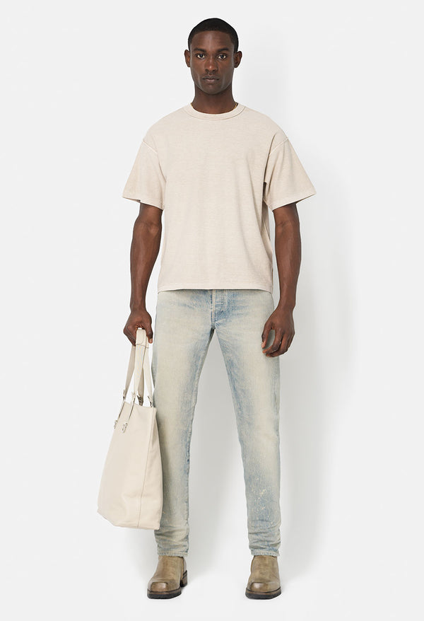 John Elliott Reversed Cropped Tee Washed Dust