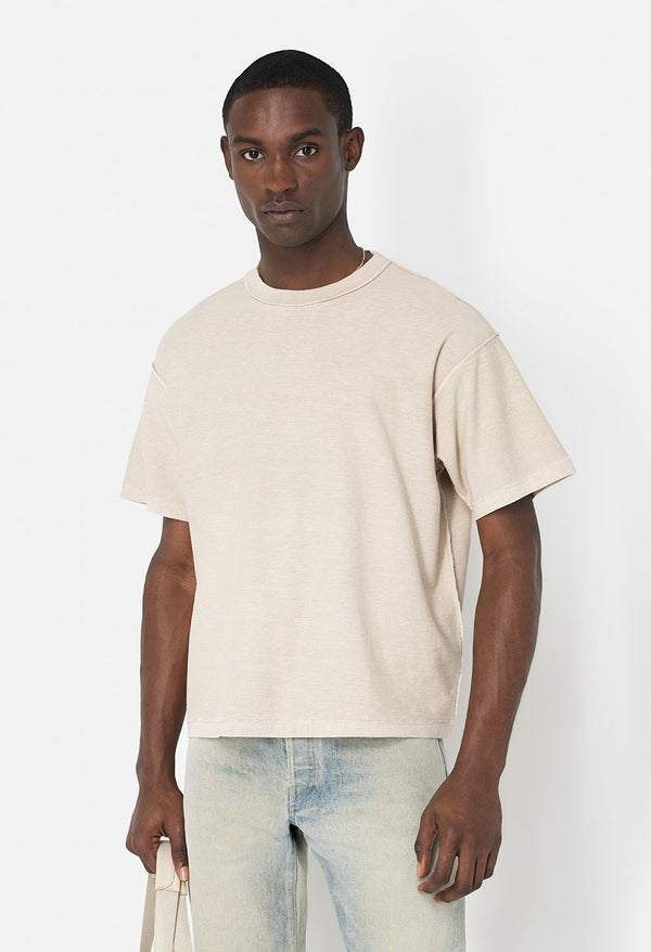 john elliott Reversed Cropped Tee Washed Dust