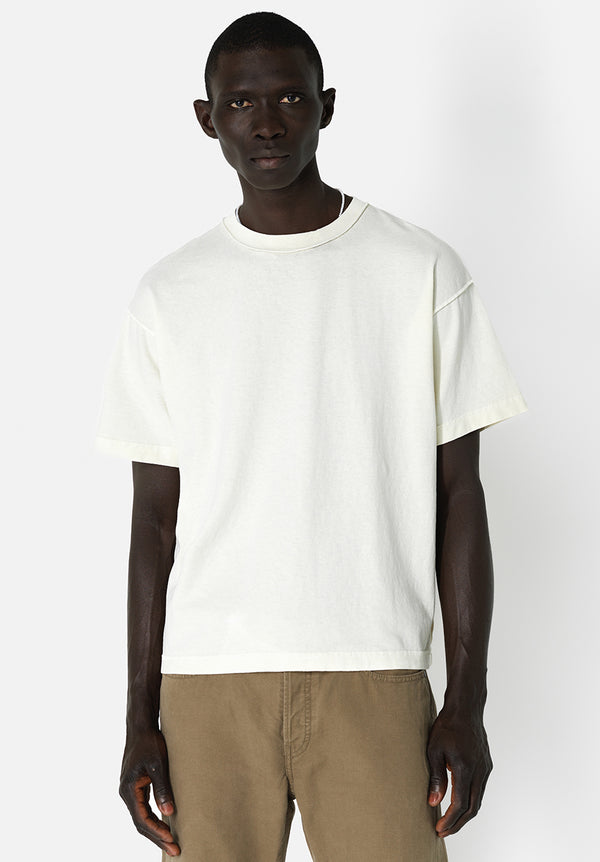 John Elliott Reversed Cropped Tee Washed Salt