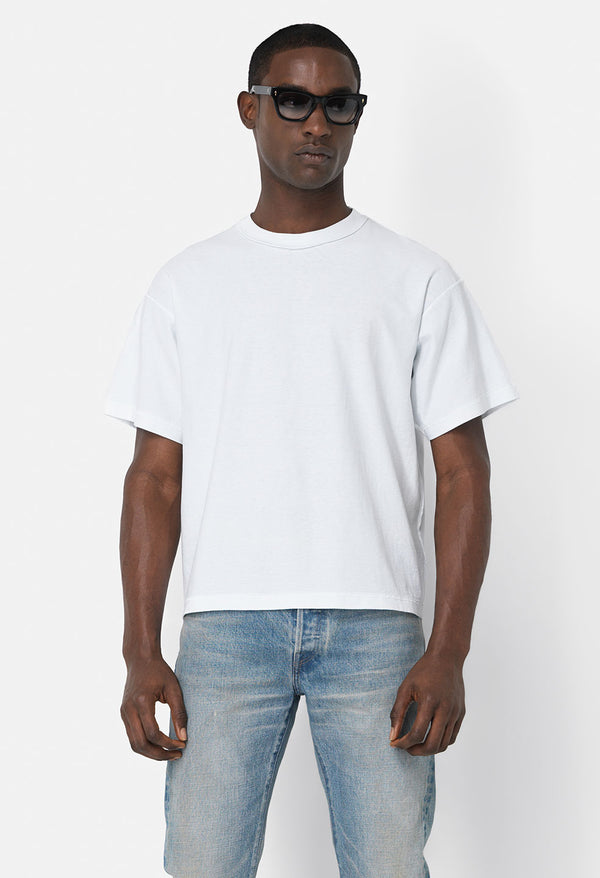 John Elliott Reversed Cropped Tee White