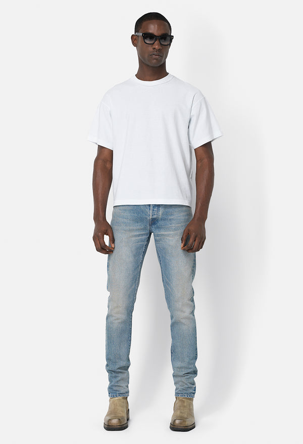 John Elliott Reversed Cropped Tee White