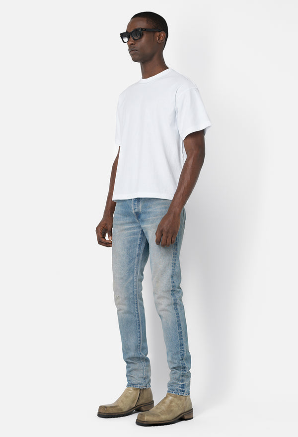 John Elliott Reversed Cropped Tee White