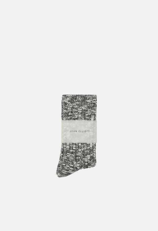 john elliott Slub Socks Black X Natural