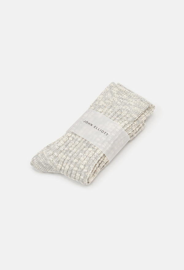 John Elliott Slub Socks Grey X Natural