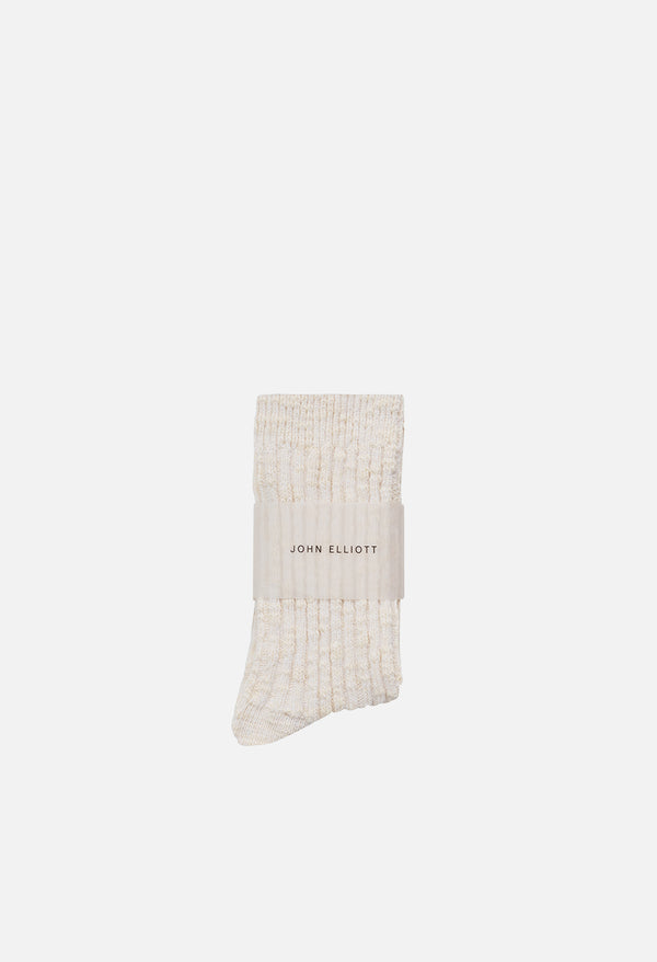 john elliott Slub Socks Ivory X Natural
