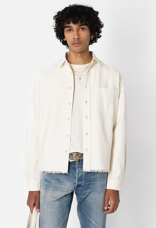 john elliott Solid Hemi Oversized Shirt Salt