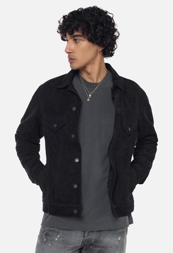 john elliott Suede Thumper Jacket Type III Black