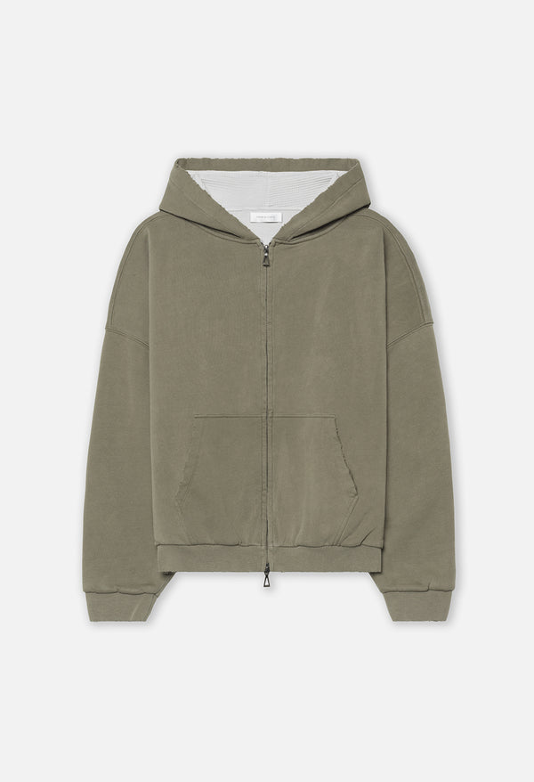 john elliott Thermal Lined Folsom Frances Full Zip Washed Olive