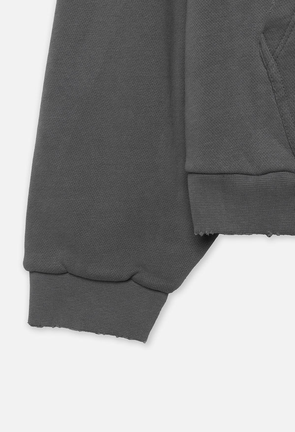 John Elliott Thermal Lined Folsom Frances Hoodie Washed Black