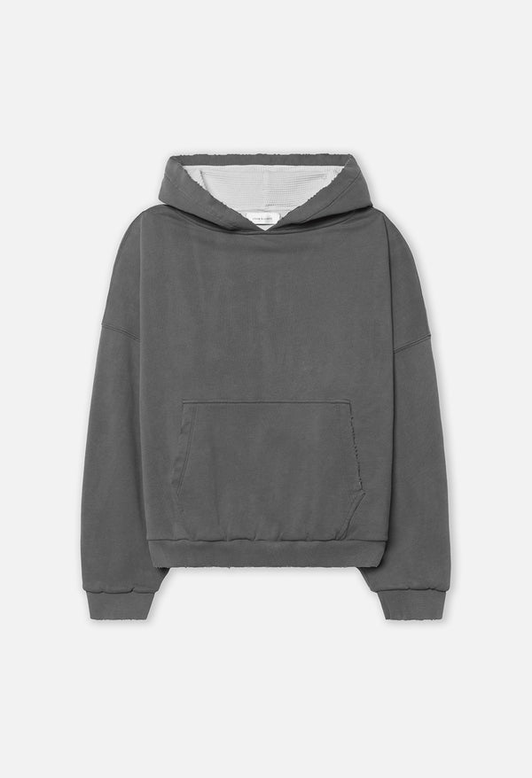john elliott Thermal Lined Folsom Frances Hoodie Washed Black