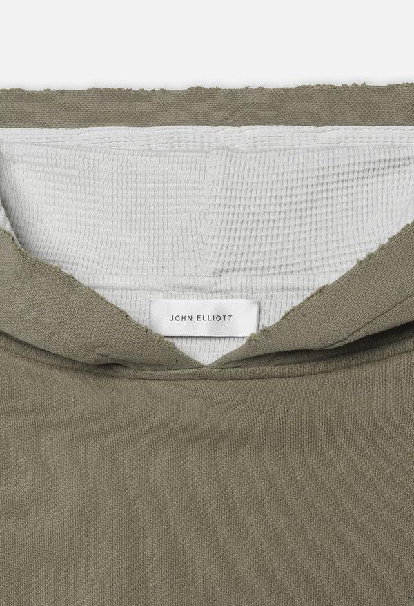 John Elliott Thermal Lined Folsom Frances Hoodie Washed Olive