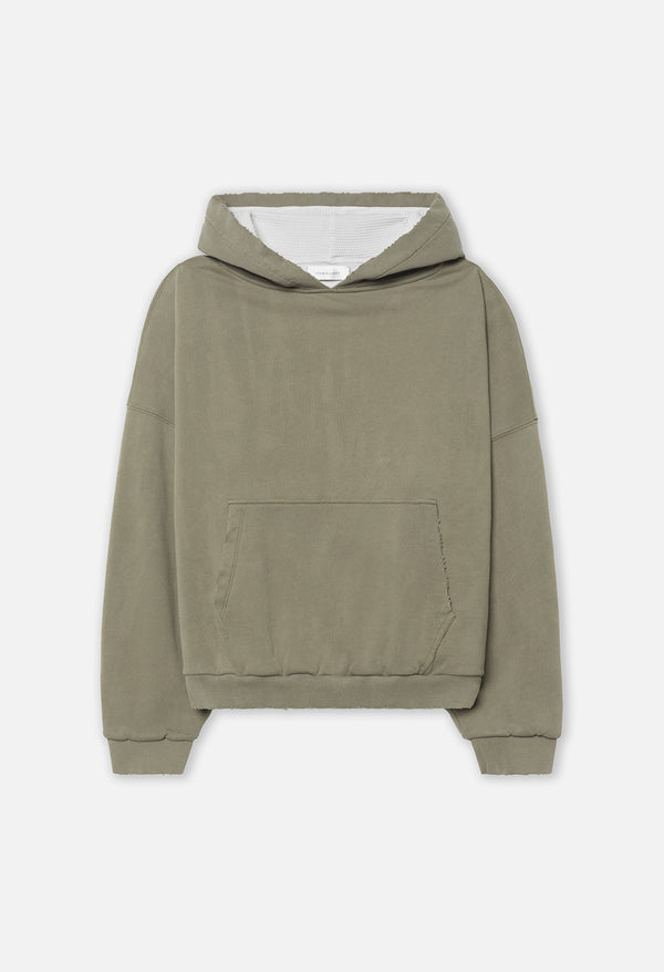 john elliott Thermal Lined Folsom Frances Hoodie Washed Olive