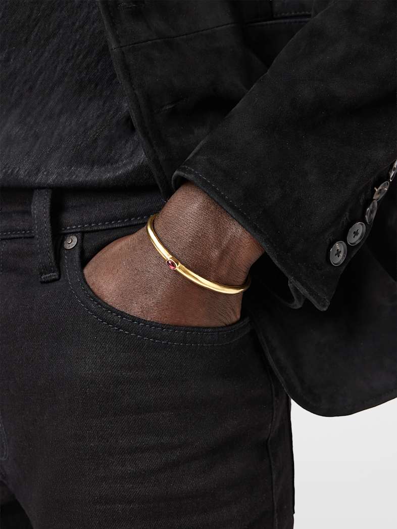 John Varvatos 18K GOLD CUFF WITH GARNET STONE NO COLOR