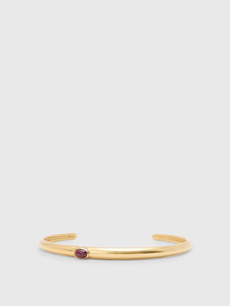 john varvatos 18K GOLD CUFF WITH GARNET STONE NO COLOR