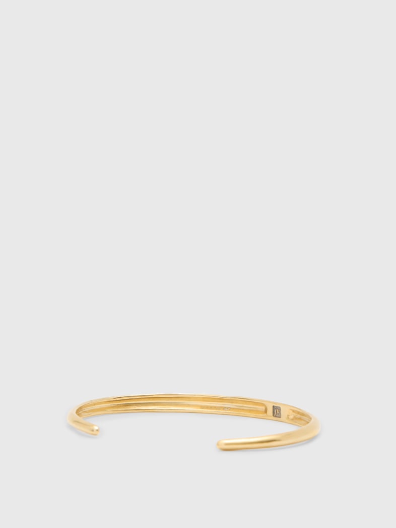 John Varvatos 18K GOLD CUFF WITH MALACHITE STONE NO COLOR