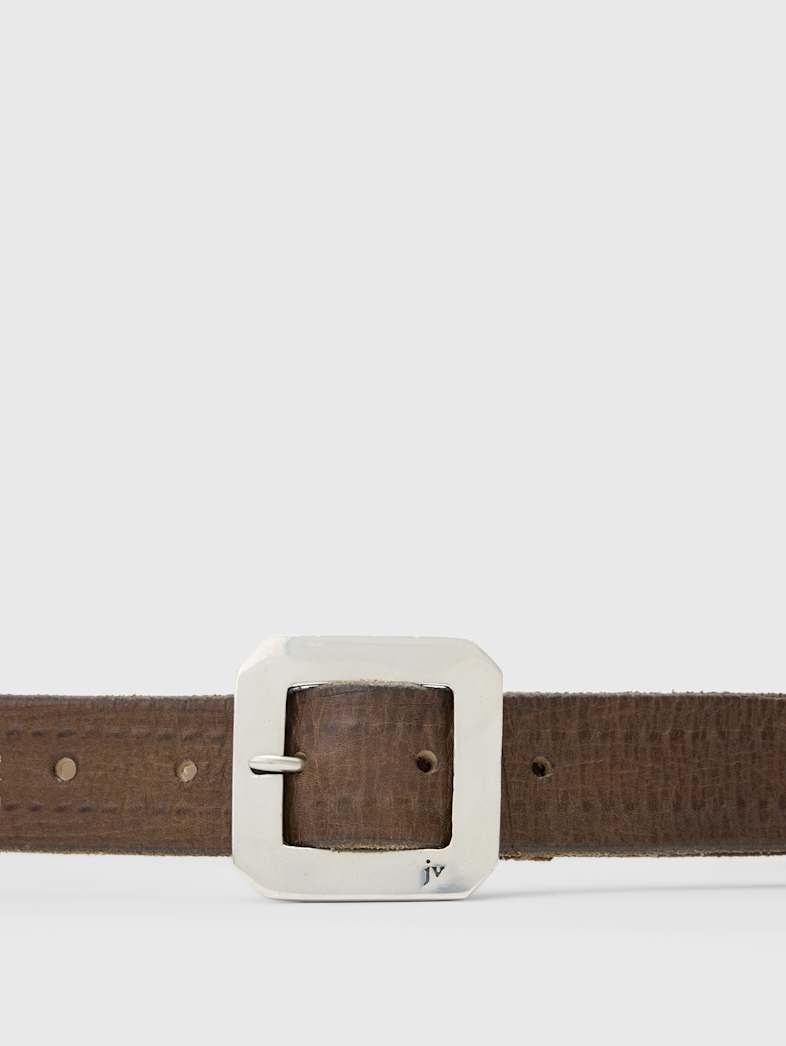 John Varvatos 30 MM - VESTRY OFFICER BELT Accessories All Accessories Belts 30 MM VESTRY OFFICER BELT CHARC BROWN