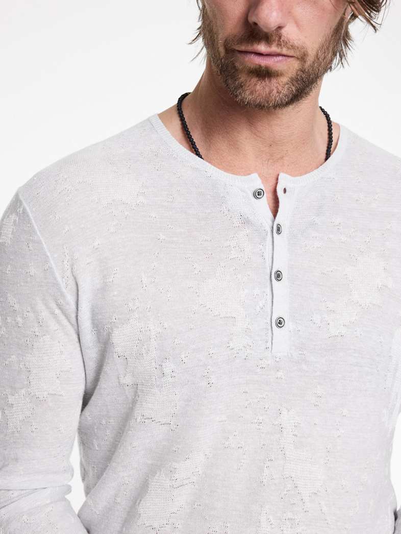 John Varvatos AGUSTIN HENLEY Outlet Outlet Tops AGUSTIN HENLEY LT GREY HEAT
