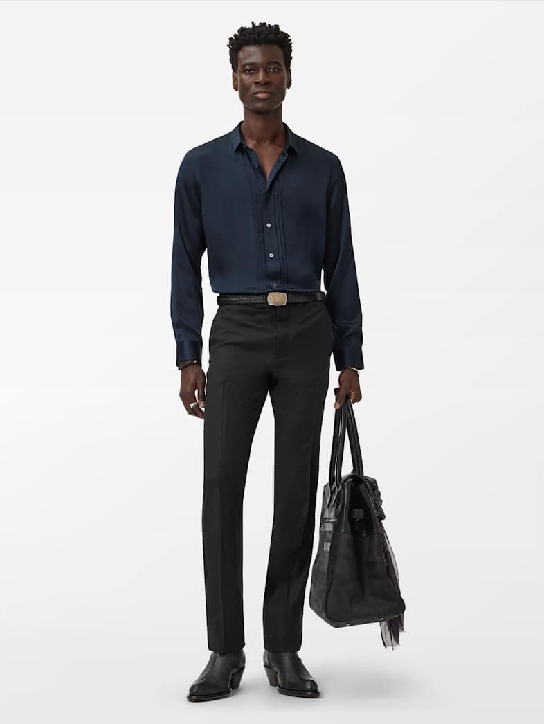 John Varvatos ALBANY SHIRT Clothing Tops Shirts ALBANY SHIRT NAVY