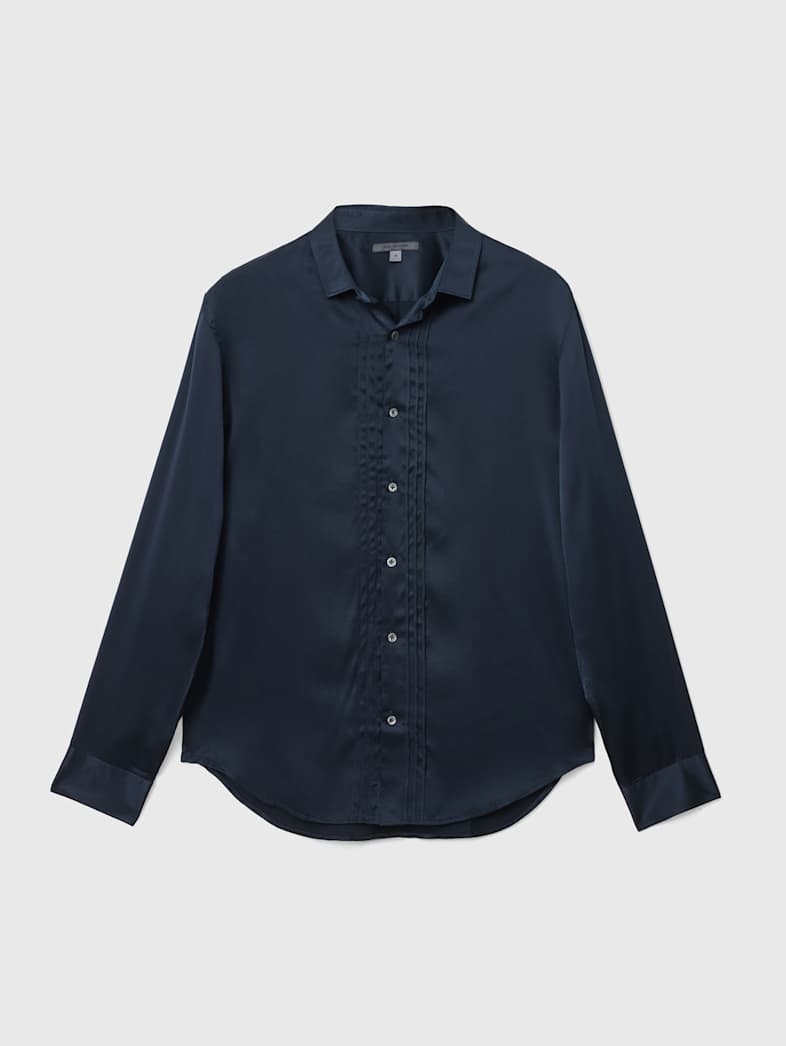 john varvatos ALBANY SHIRT Clothing Tops Shirts ALBANY SHIRT NAVY