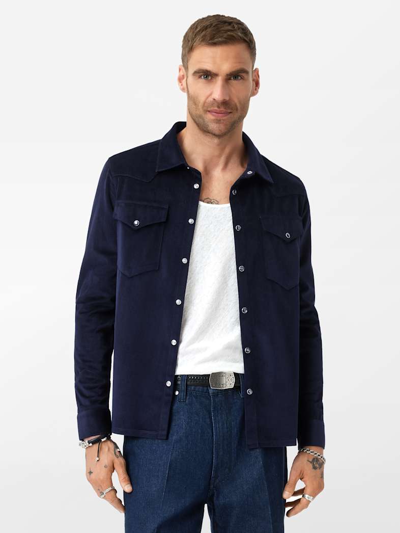 John Varvatos ANDRES SHIRT Clothing Tops Shirts ANDRES SHIRT NAVY