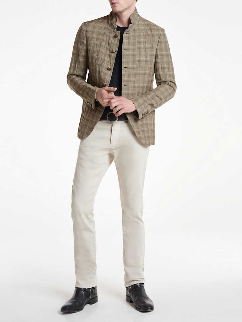 John Varvatos ANSON JACKET Outlet Outlet Leather & Outerwear ANSON JACKET OLIVE LEAF