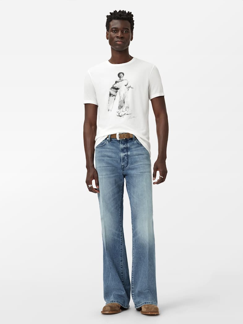 John Varvatos ARETHA FRANKLIN TEE Clothing Tops Graphic Tees ARETHA FRANKLIN TEE SALT