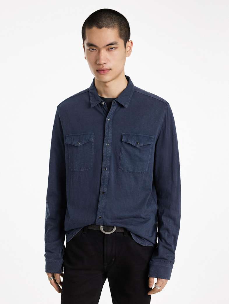 John Varvatos ARVON WESTERN SHIRT Clothing Featured JV ESSENTIALS ARVON WESTERN SHIRT PACIFIC