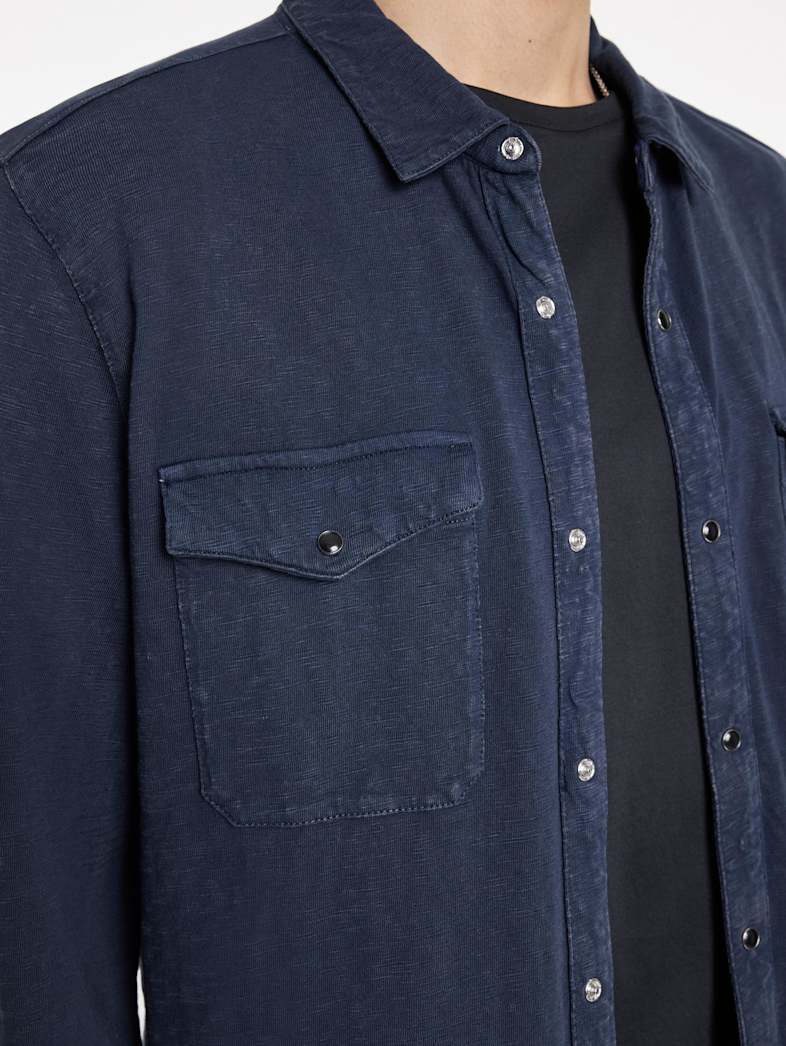 John Varvatos ARVON WESTERN SHIRT Clothing Featured JV ESSENTIALS ARVON WESTERN SHIRT PACIFIC