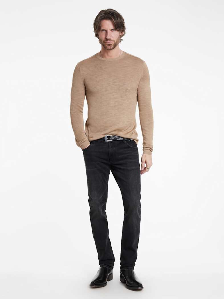 John Varvatos AVEIRO CREW Outlet Outlet Tops AVEIRO CREW ALMOND