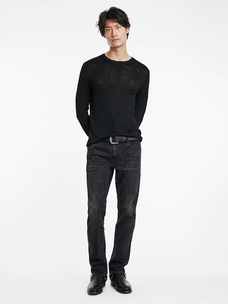 John Varvatos AVEIRO CREW Outlet Outlet Tops AVEIRO CREW BLACK