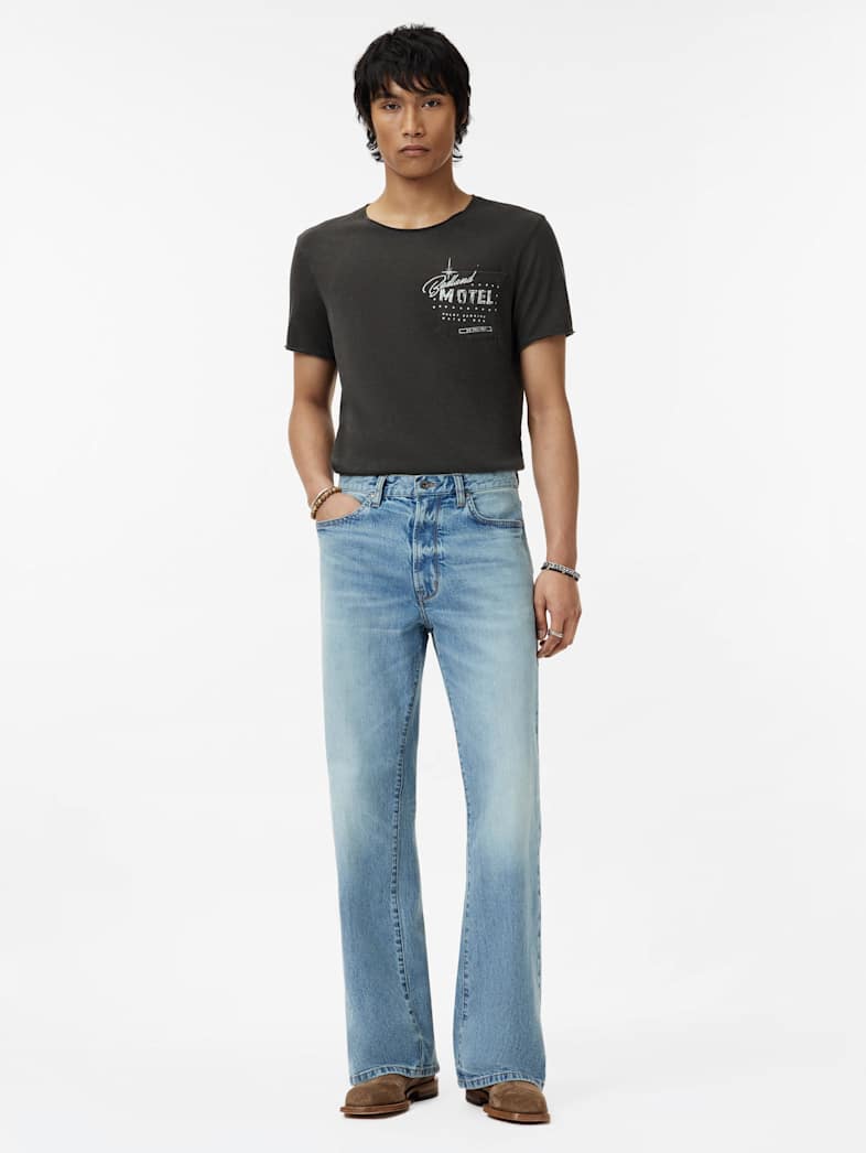 John Varvatos BADLAND SKULL TEE Clothing Tops Graphic Tees BADLAND SKULL TEE CHARCOAL