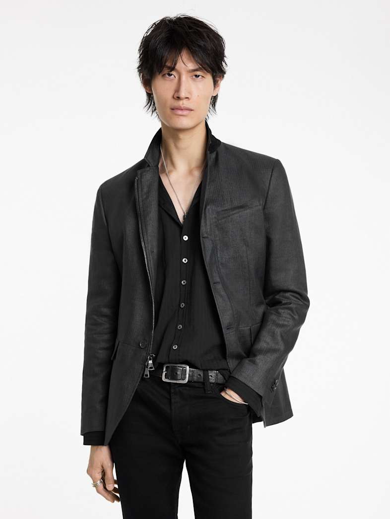 John Varvatos BALDWIN JACKET Outlet Outlet Leather & Outerwear BALDWIN JACKET BLACK