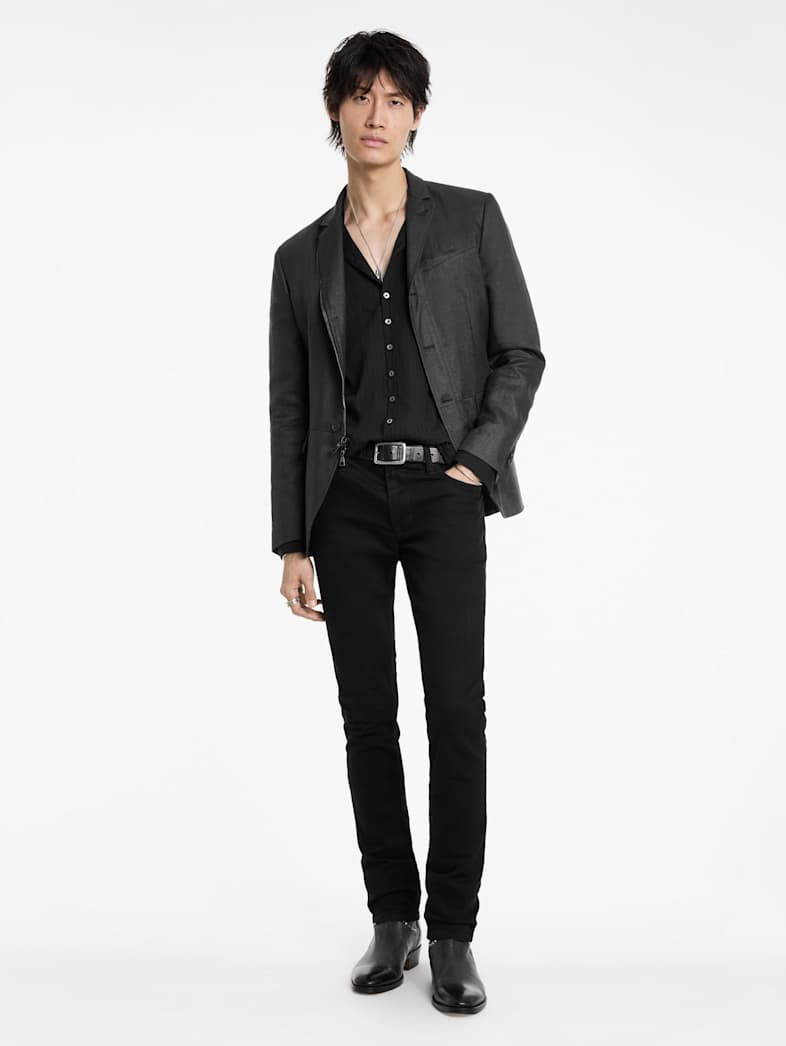 John Varvatos BALDWIN JACKET Outlet Outlet Leather & Outerwear BALDWIN JACKET BLACK