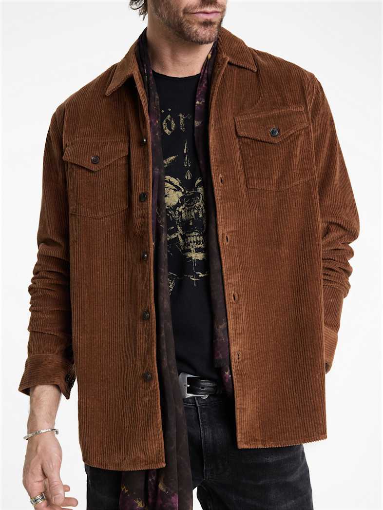 John Varvatos BAUER OVERSHIRT Outlet BAUER OVERSHIRT CHAMOIS