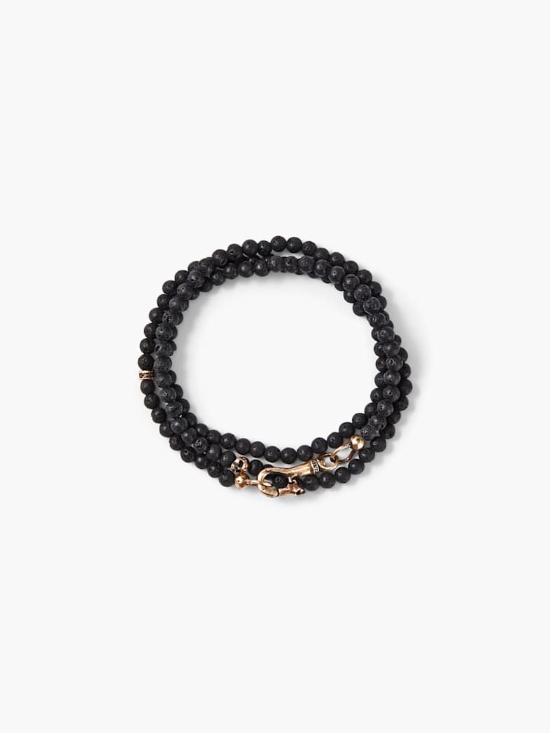 John Varvatos BEADED NECKLACE Accessories BEADED NECKLACE BRUME BLK