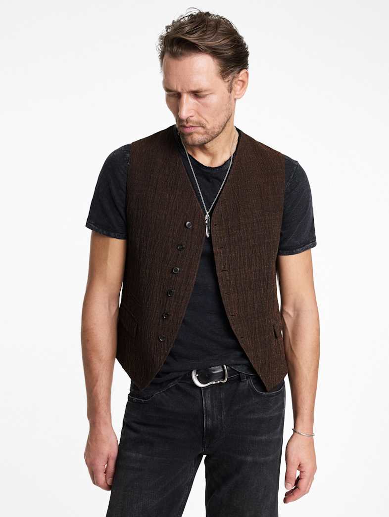 John Varvatos BELL VEST Outlet Outlet Tops BELL VEST HAZELNUT