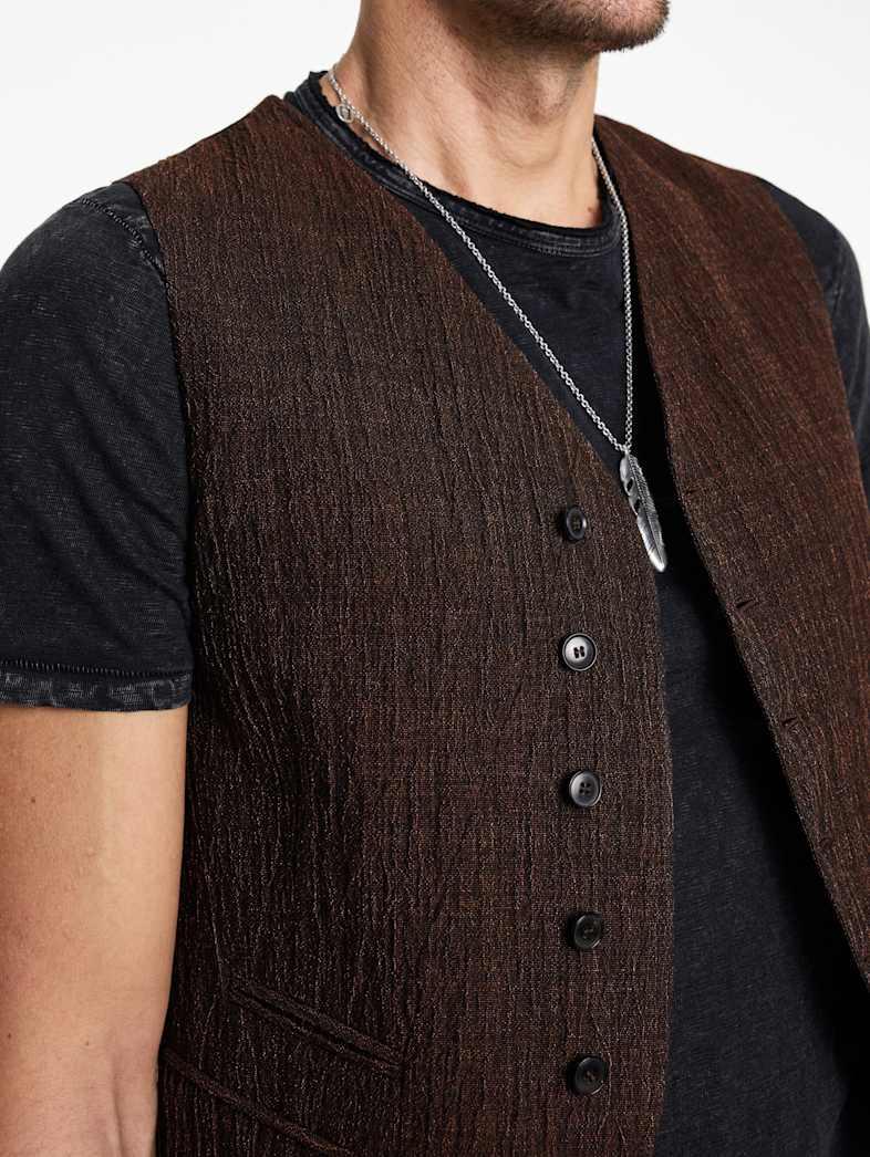 John Varvatos BELL VEST Outlet Outlet Tops BELL VEST HAZELNUT