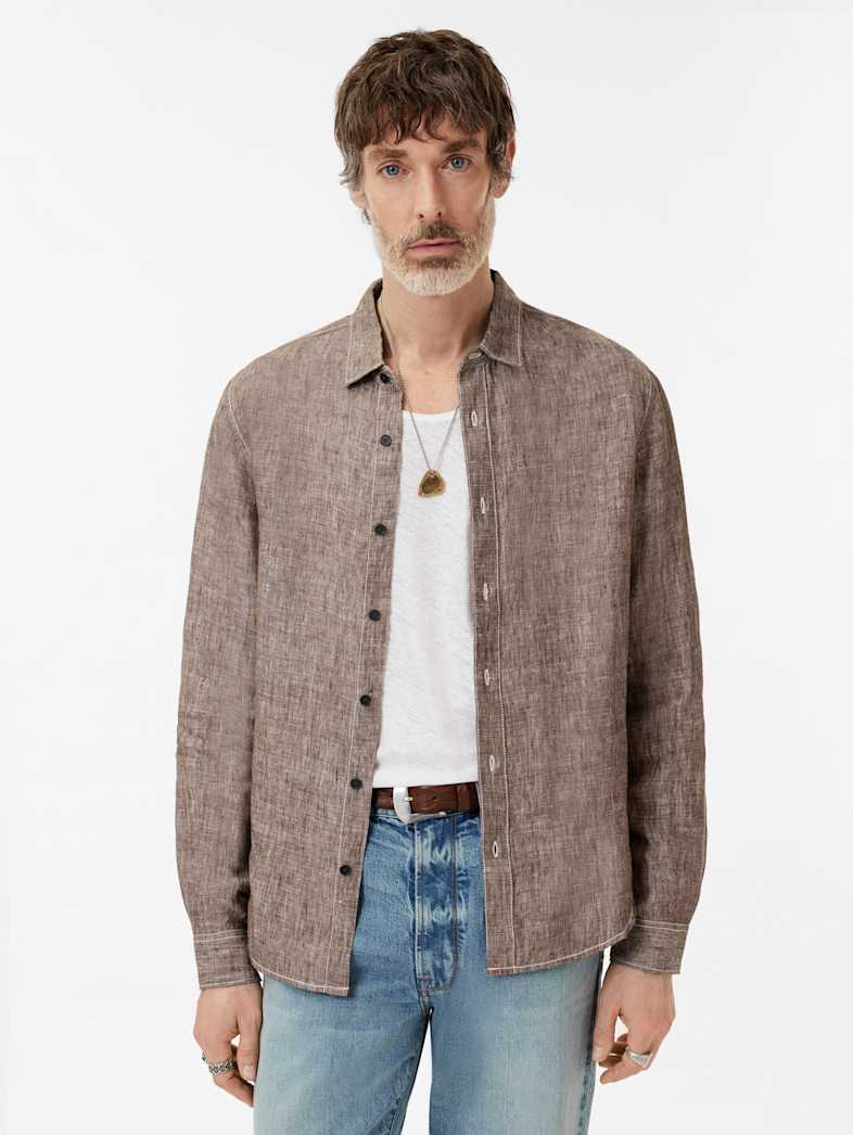 John Varvatos BEN SHIRT Clothing Tops Shirts BEN SHIRT EARTH