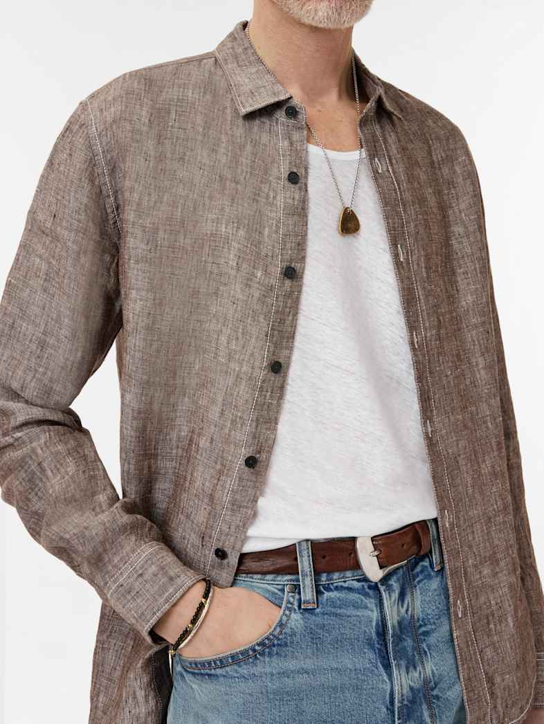 John Varvatos BEN SHIRT Clothing Tops Shirts BEN SHIRT EARTH