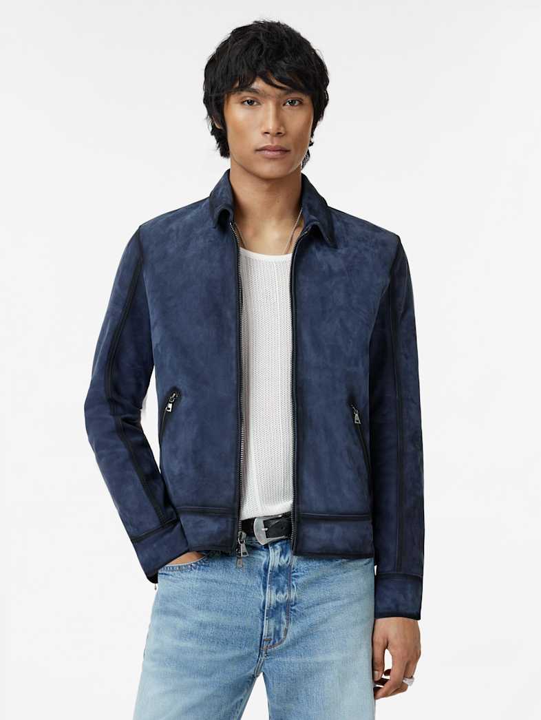 John Varvatos BENJAMIN JACKET Leather All Leather Leather Jackets BENJAMIN JACKET LAKE BLUE