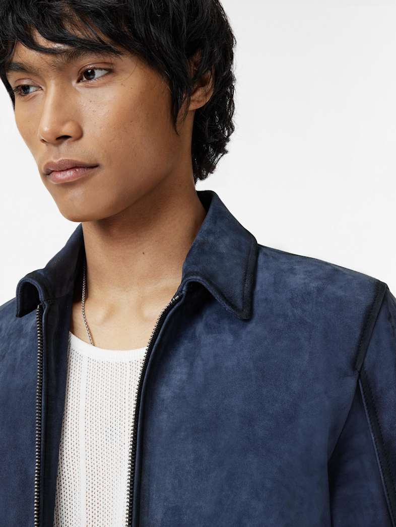 John Varvatos BENJAMIN JACKET Leather All Leather Leather Jackets BENJAMIN JACKET LAKE BLUE